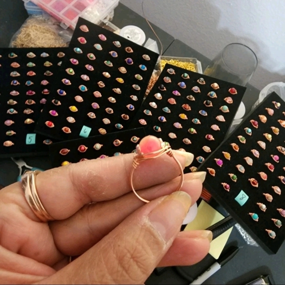 100 pcs. wire wrapped ring wholesale/lot/bulk♣️